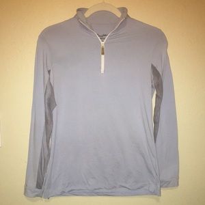Tailored Sportsman Ice Fil Zip Top in Light Blue